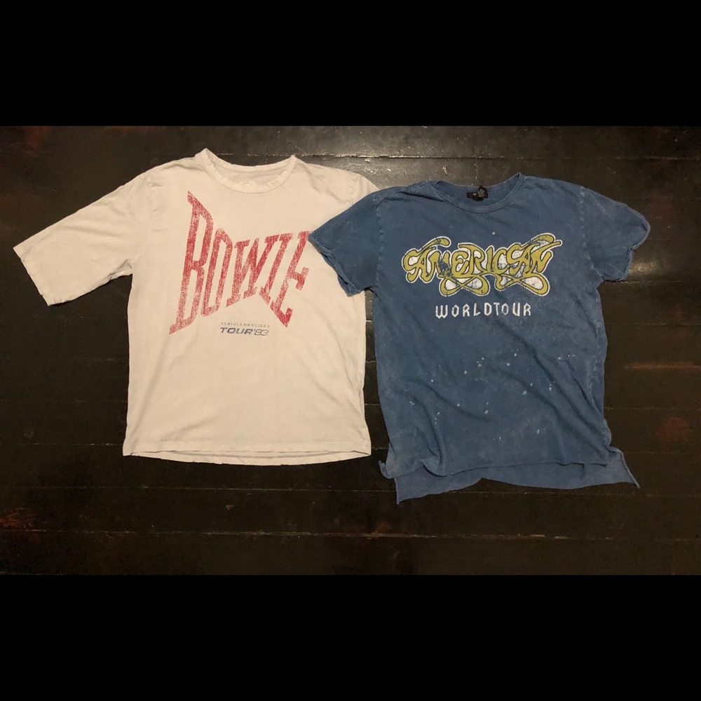 ROCKER TEES SET OF TWO SIZE SMALL
